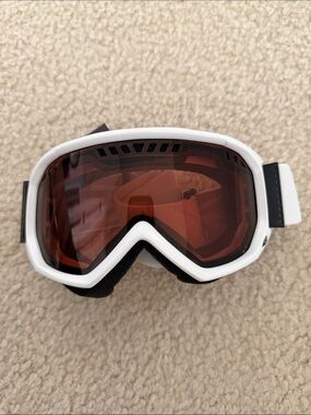 Smith Optics White Snow Goggles with Amber Lens - unisex